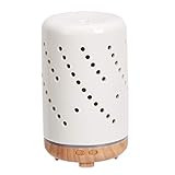 Amazon Basics 120ml Ultrasonic Ceramic Aromatherapy Essential Oil Diffuser with Wood Grain Finish Ba | Amazon (US)