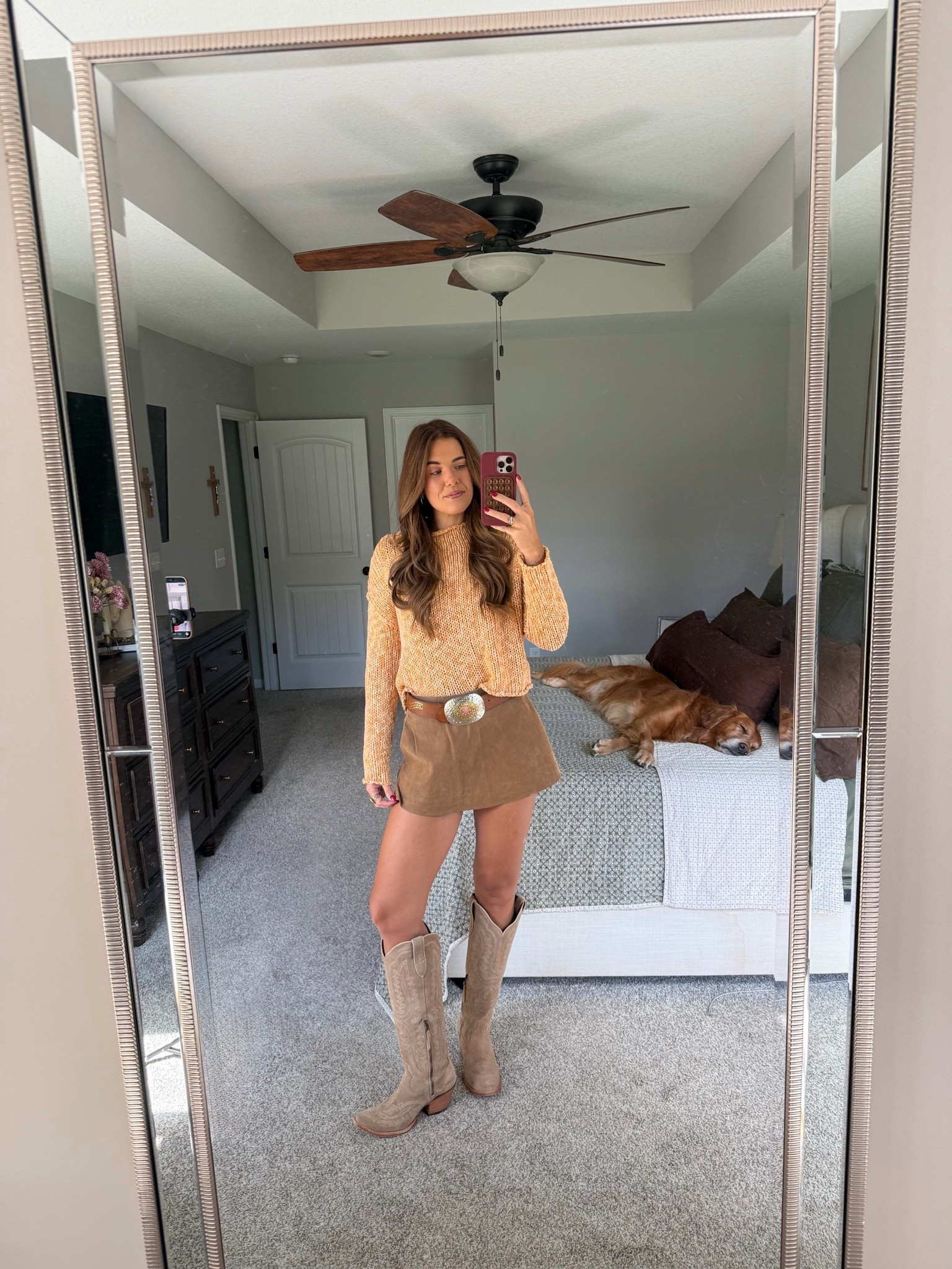 size XS in skort, size small in sweater (could size up one but runs tts) size xs/s in belt, boots true to size 

western fall fashion inspo, cowgirl chic, western outfit, country concert

#LTKgrwm #LTKootd #LTKSeasonal