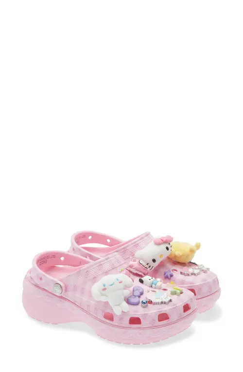 CROCS x Hello Kitty Classic Platform Clog in Multi at Nordstrom, Size 6 | Nordstrom