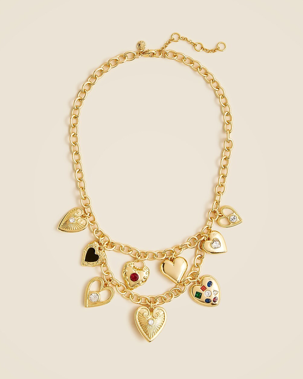 Layered heart charm necklace | J. Crew US