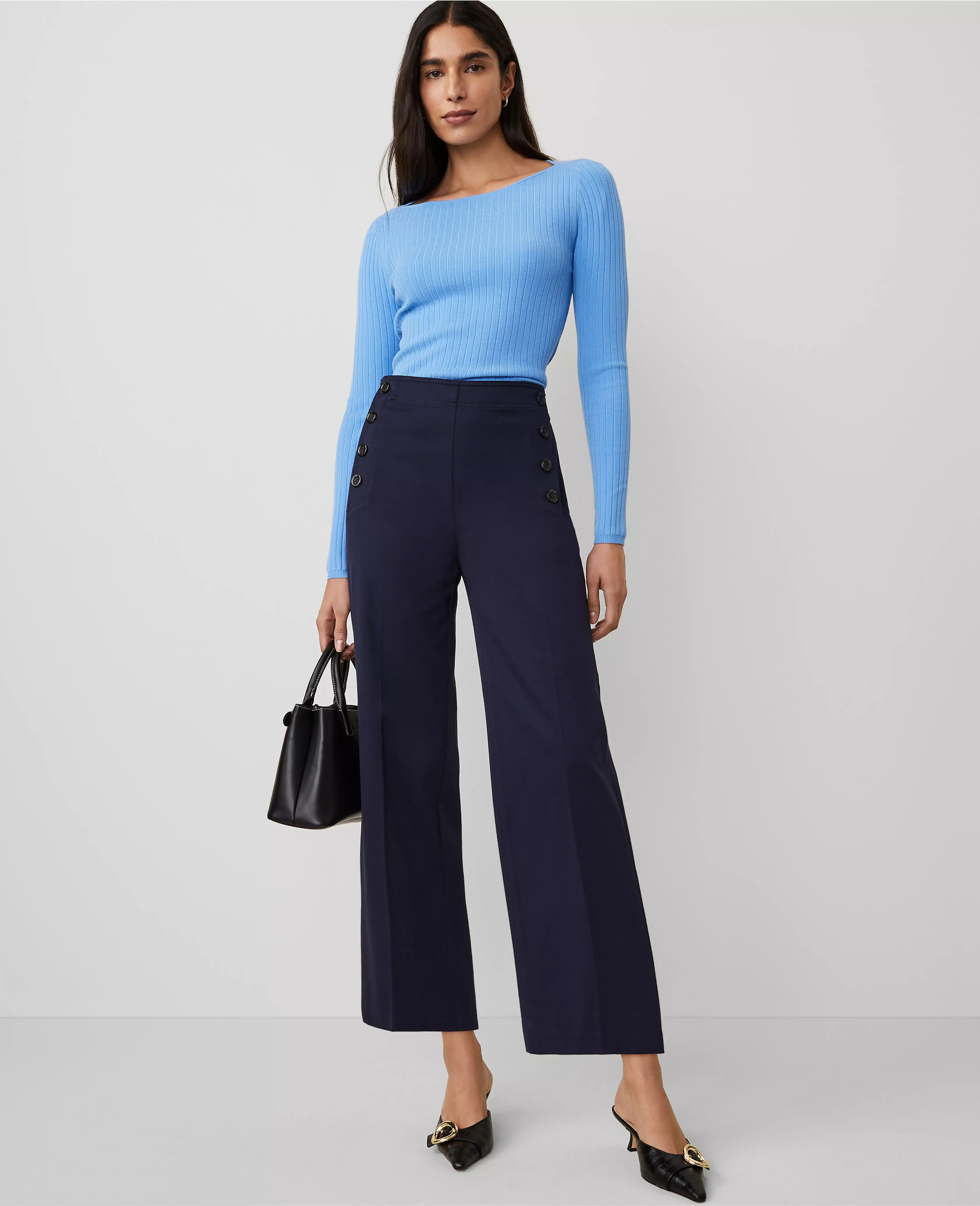 The Petite Sailor Grace Straight Pant | Ann Taylor