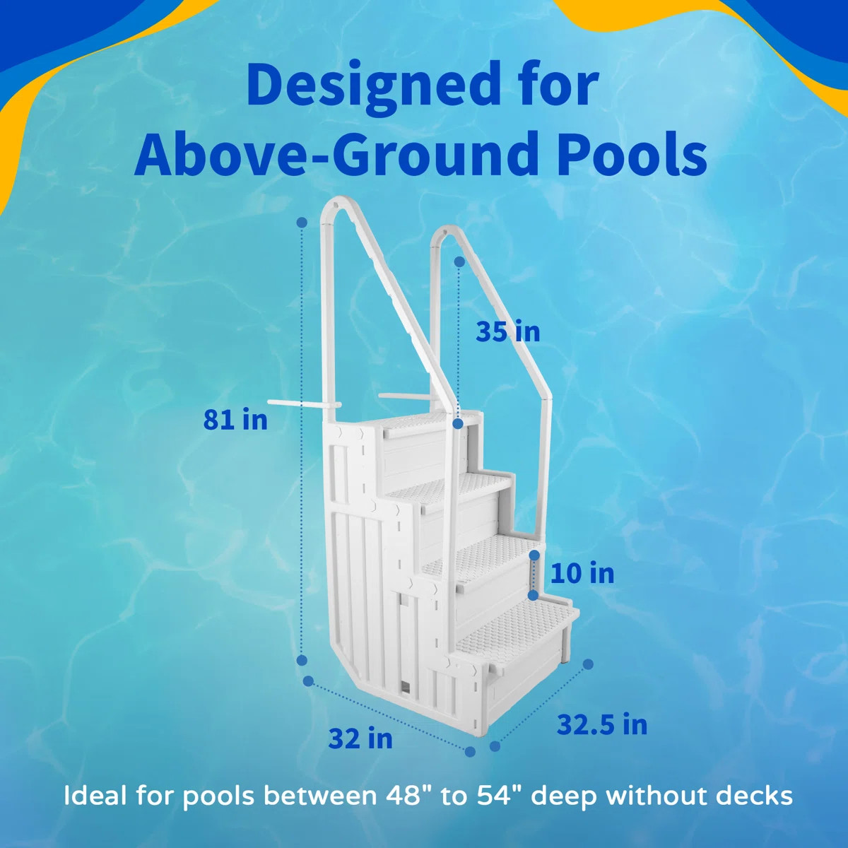 Easy Pool Step for Above Ground Pools | Wayfair North America