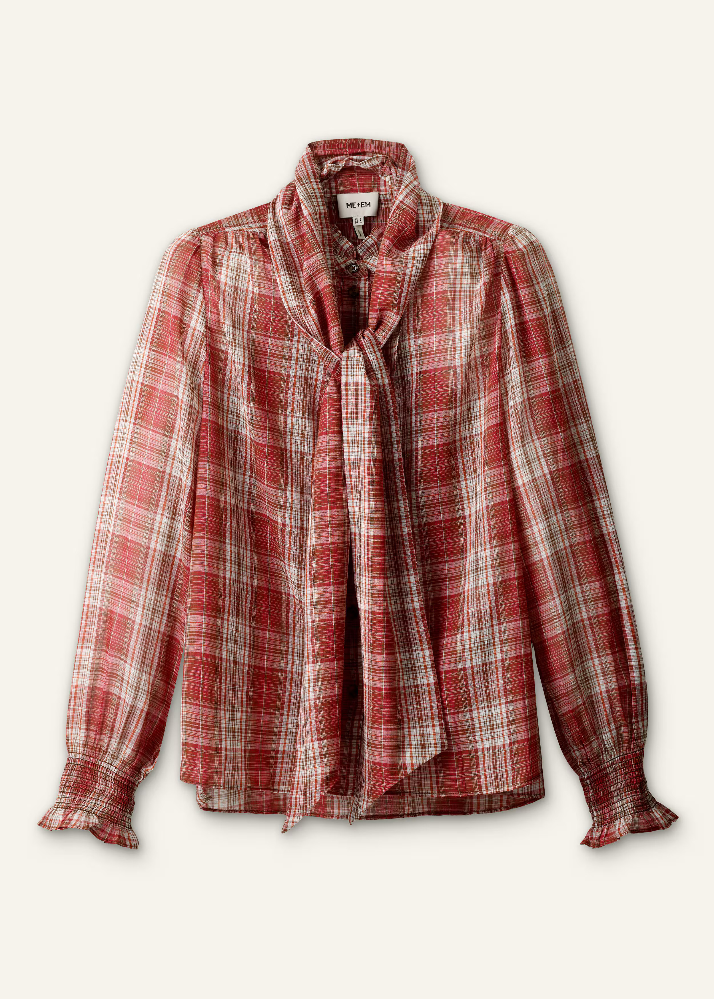 Straight Blouse Semi-Sheer Cotton | ME+EM Global (Excluding US)