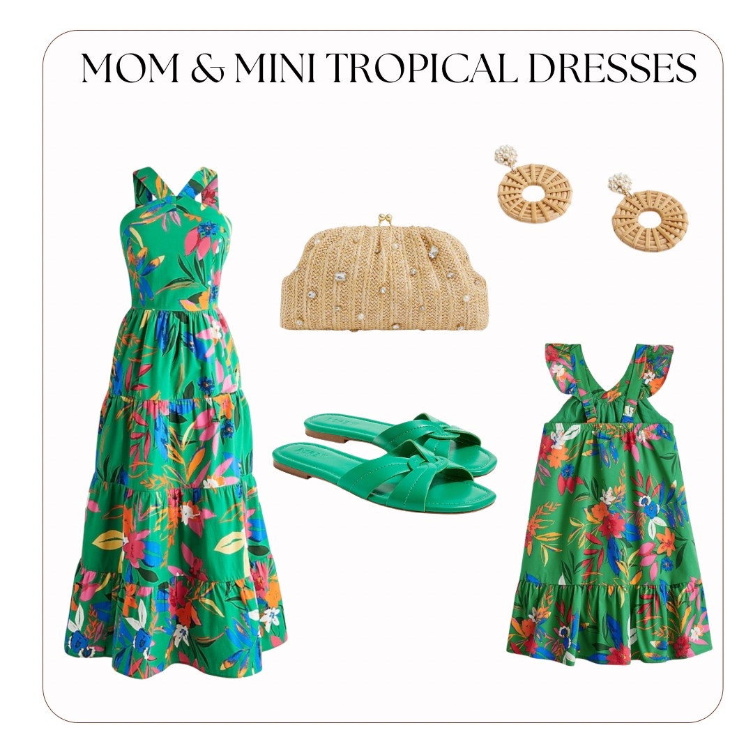 Mom and Mini matching tropical dresses. So fun for summer or vacations! 

#LTKFamily #LTKTravel #LTKKids