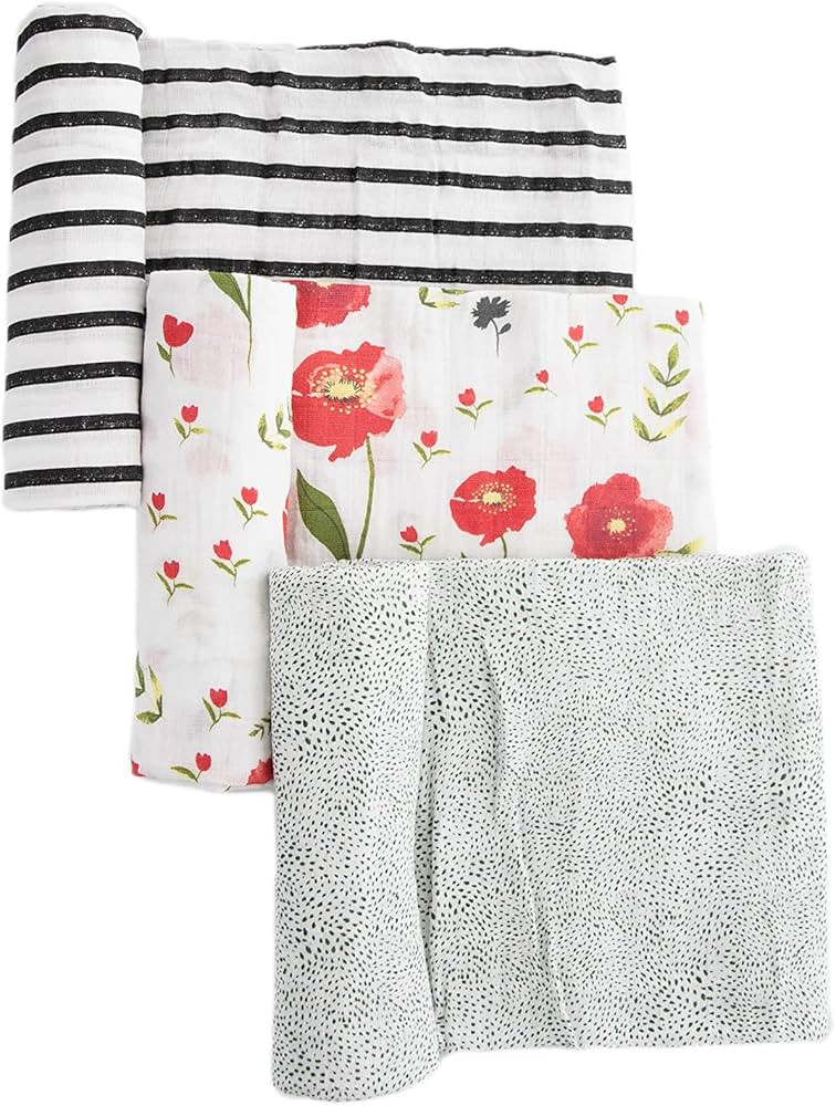 Little Unicorn – Pressed Petal Set Cotton Muslin Swaddle Blanket Set | Set of 3 | 100% Cotton |... | Amazon (US)