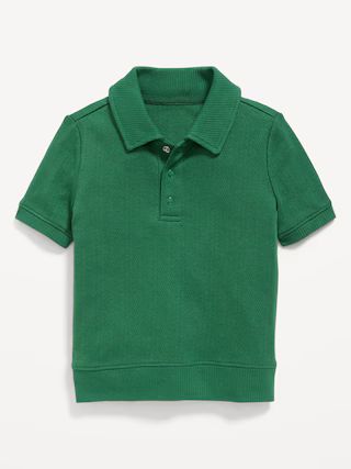 Snap-Button Pointelle-Knit Polo Shirt for Toddler Boys | Old Navy (US)