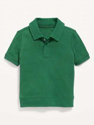 Snap-Button Pointelle-Knit Polo Shirt for Toddler Boys | Old Navy (US)