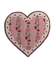 36in Shaped Heart Hooked Scatter Rug | TJ Maxx