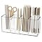 NIUBEE Acrylic Pen Holder 4 Compartments, Gold Copper Border Pencil Organizer Cup for Countertop ... | Amazon (US)