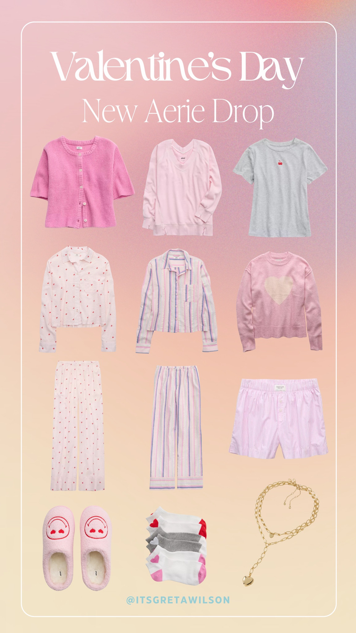 My pink picks from Aerie’s new drop!! Perfect for Valentine’s Day!! 💓
