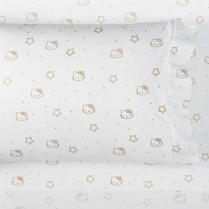 Hello Kitty® Metallic Star Sheet Set | Pottery Barn Teen