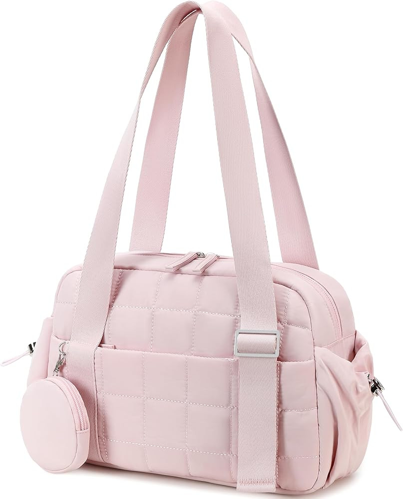 CAMTOP Mini Gym Bag for Women, Small Gym Tote Bag Puffy Quilted Sports Duffel Bag with Wet Compar... | Amazon (US)