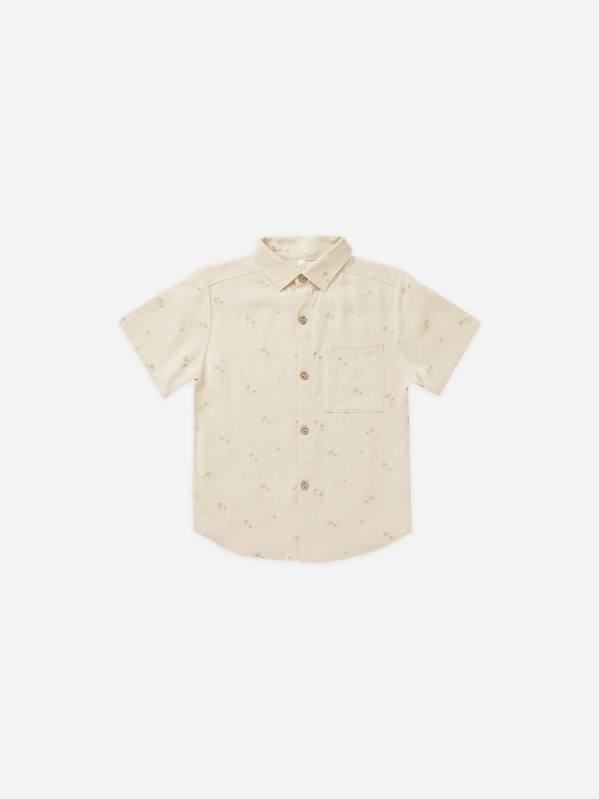 Collared Short Sleeve Shirt || Palm | Rylee + Cru