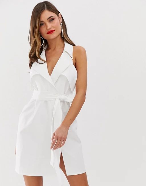 ASOS DESIGN mini belted trench dress in soft crepe | ASOS US