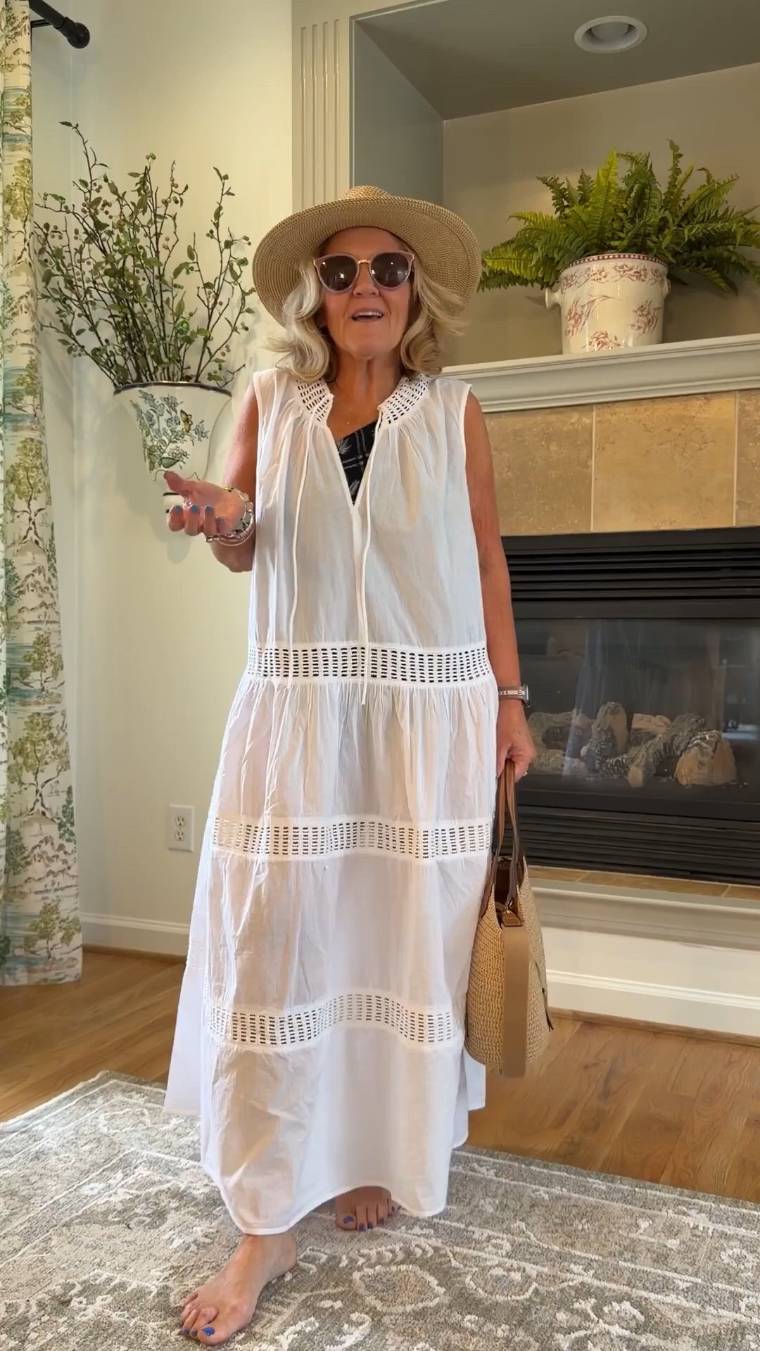 Swim for women over 50! Or just will who want coverage but still super cute fashion. 
Wearing a medium  

#LTKOver40 #LTKSaleAlert #LTKSwim