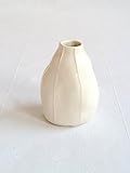 Ceramic bud vase. Handmade organic shape with stripes | Amazon (US)
