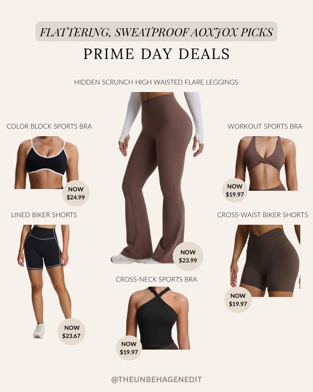 Flattering. Squatproof. All under $30🤎
These are my most-worn Aoxjox picks — perfect for workouts, errands, and everyday wear. All Prime Day deals,
#PrimeDay #AmazonActivewear #AoxjoxFinds #TheUnbehagenEdit #Amazonworkoutoutfit #pilatesoutfit #yogaoutfit #sportsbra #flareleggings #bikershorts #squatproof

#LTKFindsUnder50 #LTKActive #LTKSaleAlert