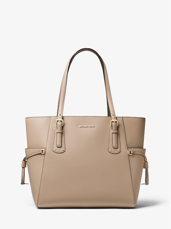 Voyager Small Crossgrain Leather Tote | Michael Kors US