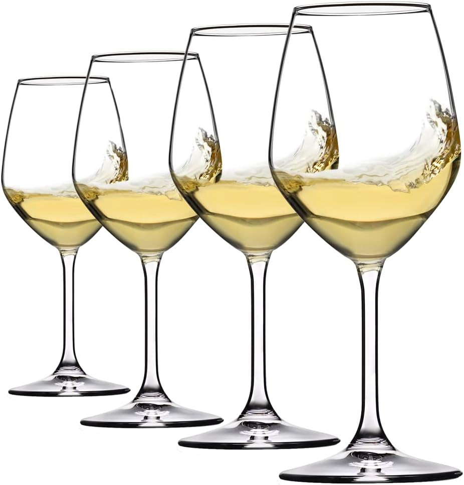 Paksh Novelty Italian White Wine Glasses - - Wine Glass Set for Parties, Weddings, Gifting - Clea... | Amazon (US)