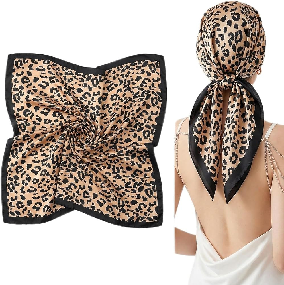 Damen Seide Schal Seidentuch aus leichter Seide, Eleganter Halstuch Seidenschal, Bandana Halstuch... | Amazon (DE)