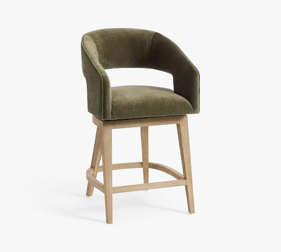 Baldwin Upholstered Swivel Stool | Pottery Barn (US)