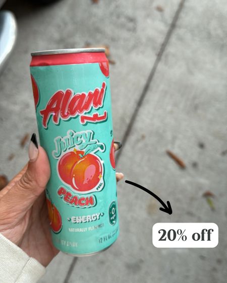 Alani Nu energy drinks 12 pack Peach flavor is 20% off on Amazon for Black Friday! My favorite low calorie, zero sugar energy drink and this flavor is superior 

#LTKCyberWeek #LTKsalealert #LTKfitness