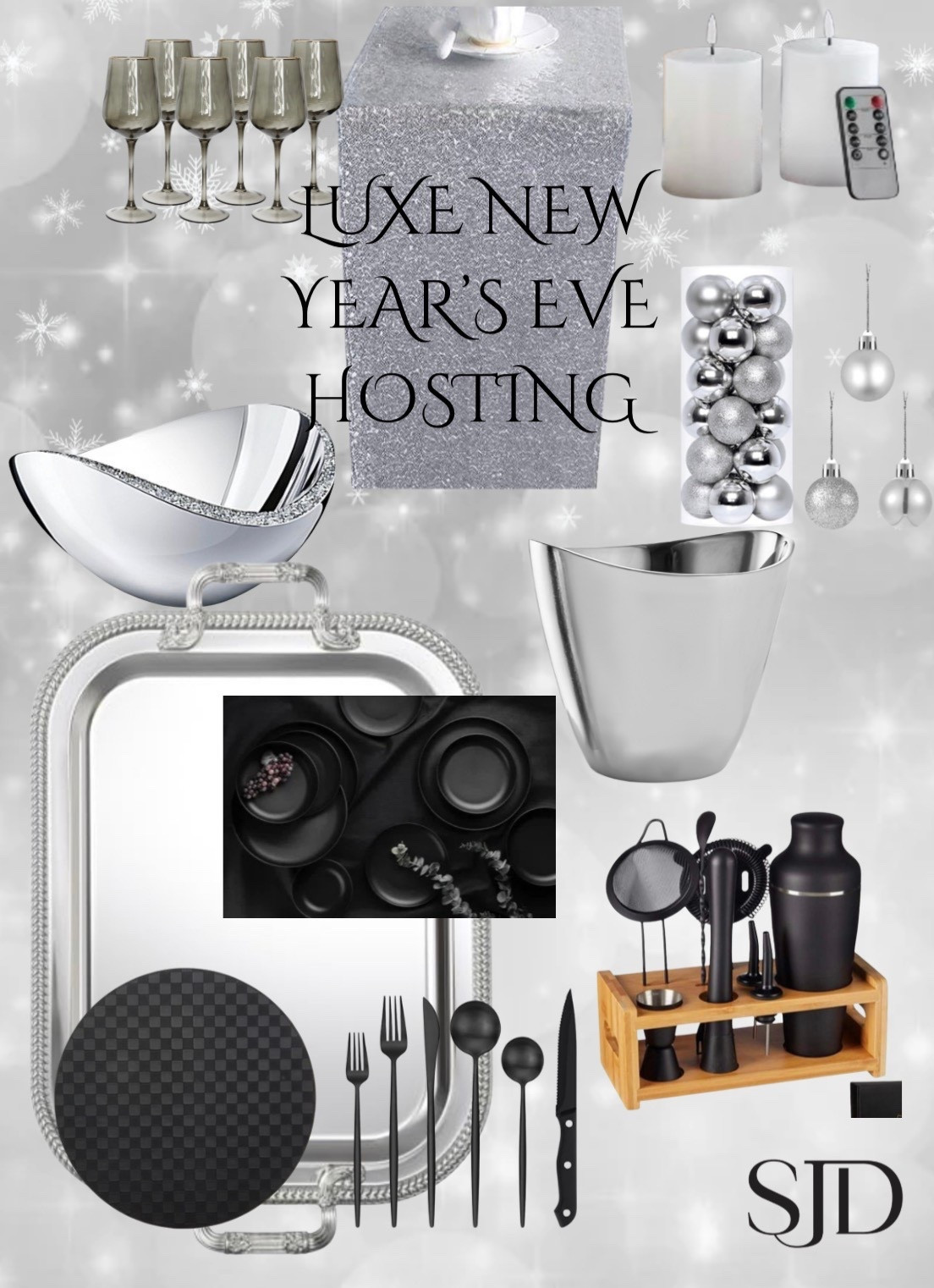 Hosting New Year’s Eve the elevated way - simple designs, black accents, and just enough silver to take you to the next level. Effortless & timeless - because chic never goes out of style 🍾

#LTKSeasonal #LTKHoliday #LTKHome