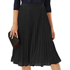 GRACE KARIN Women High Elastic Waist Pleated Chiffon Skirt Midi Swing A-line Skirts | Amazon (US)