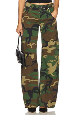 Enzo Mid Rise Barrel in Camo | Revolve Clothing (Global)
