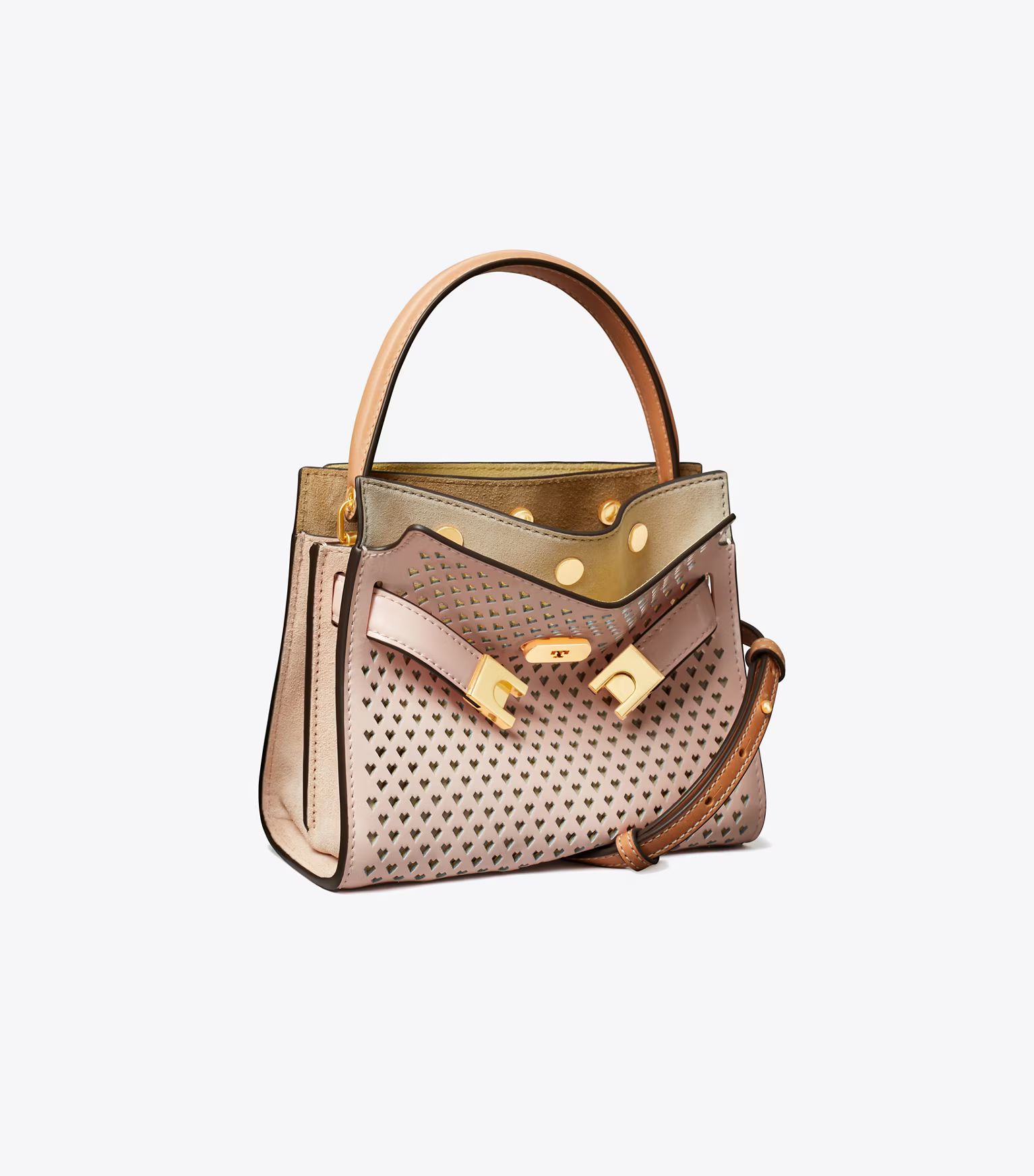 PETITE LEE RADZIWILL PERFORATED DOUBLE BAG | Tory Burch (US)