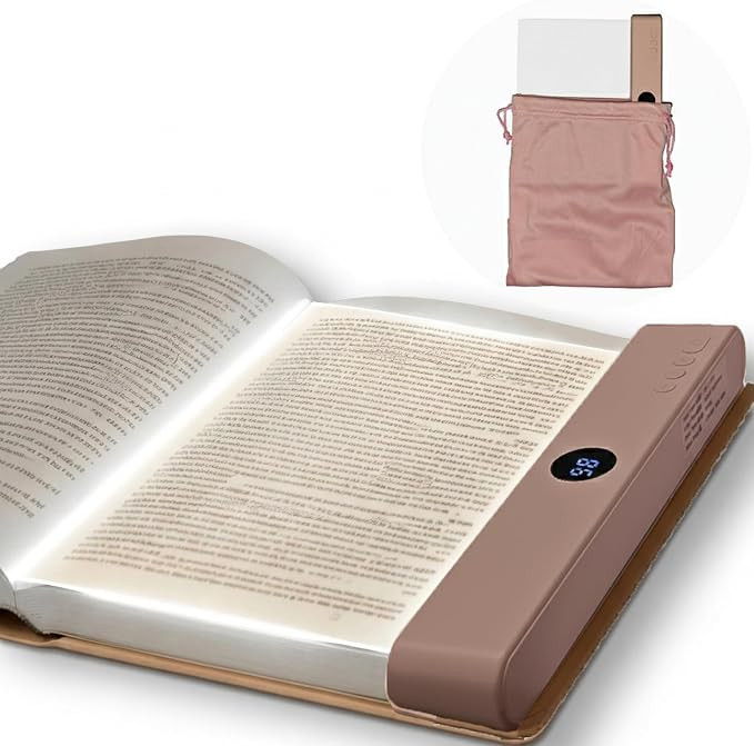 Book Light for Reading in Bed at Night, Rechargeable Flat Book Light with 3 Color Modes & Timer, ... | Amazon (US)