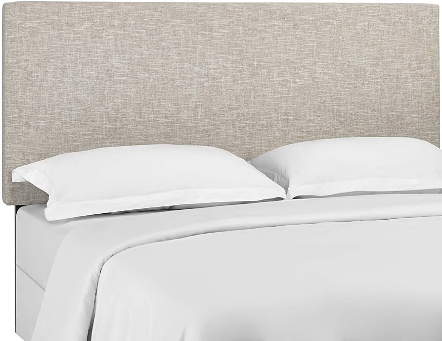 Modway Claire Linen Fabric Upholstered King and California King Headboard in Beige | Amazon (US)