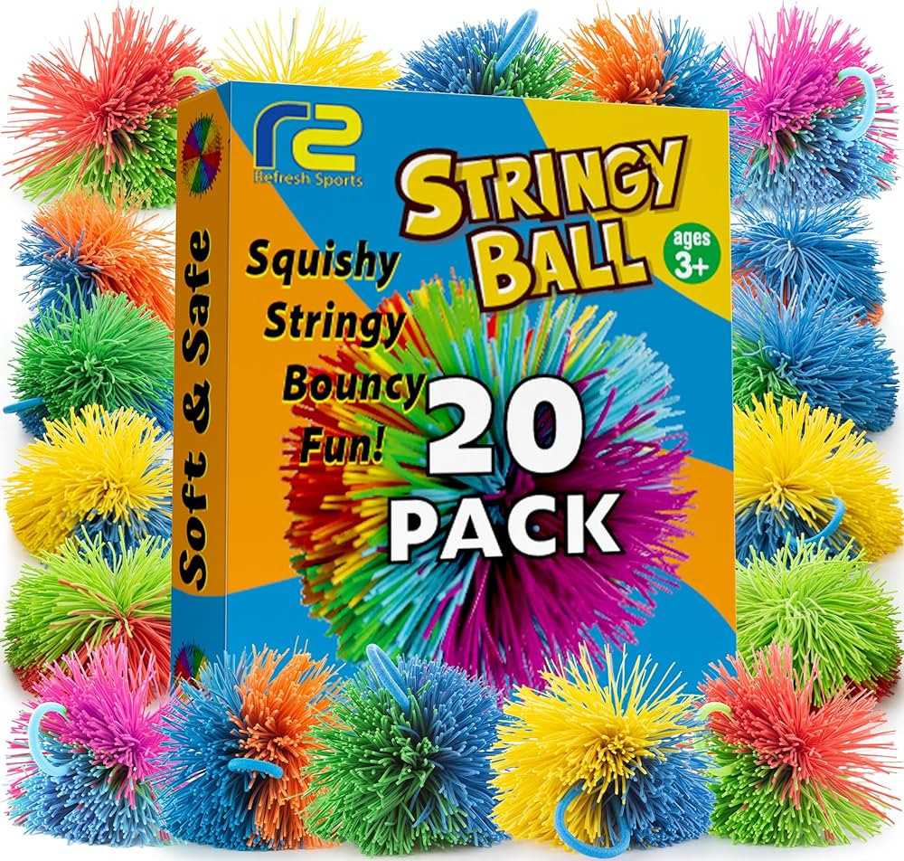 Fidget Toys - Original Soft & Stretchy Ball Bulk 20 Pack - Easter Basket Gifts for Boys & Girls A... | Amazon (US)