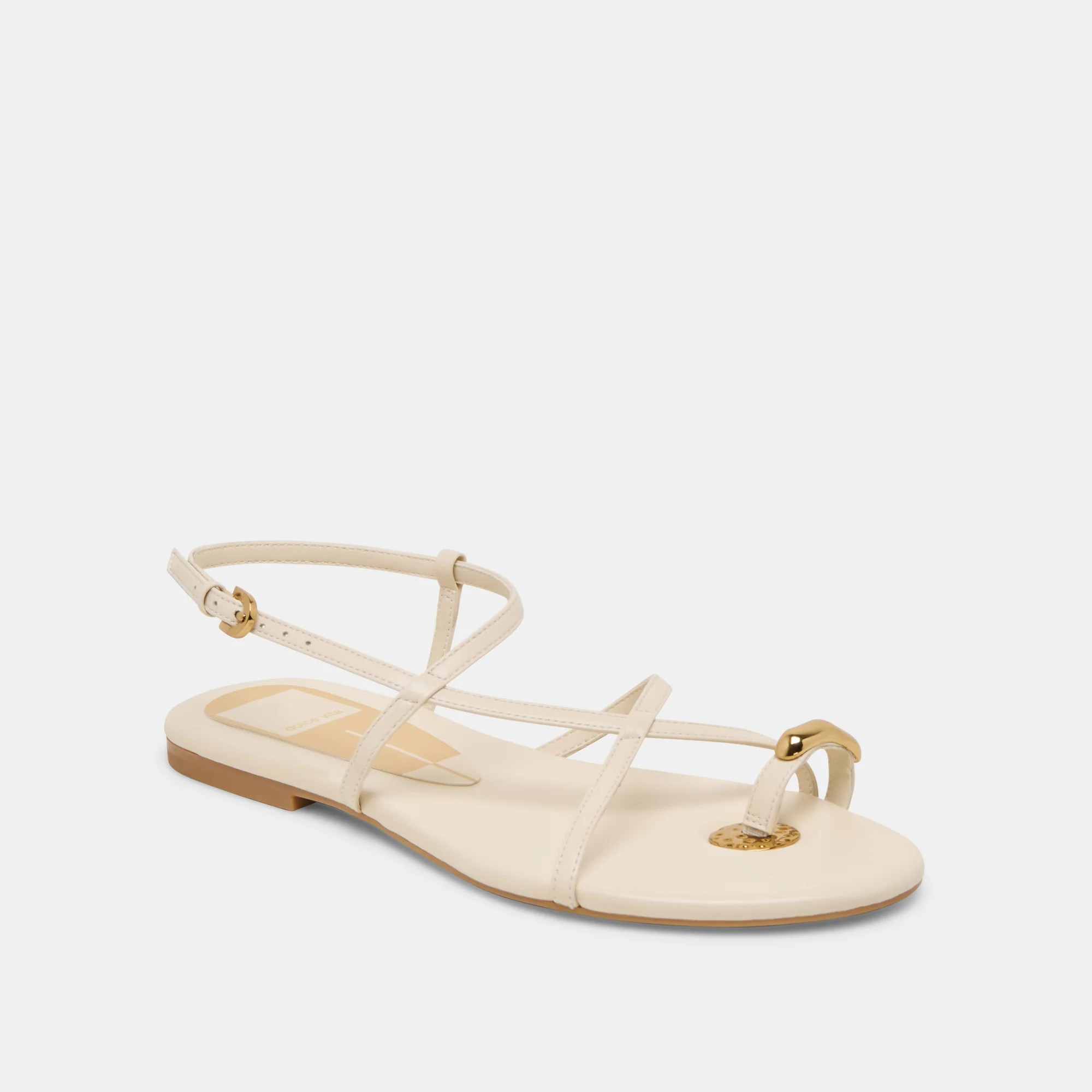 KESHA SANDALS BONE LEATHER | DolceVita.com