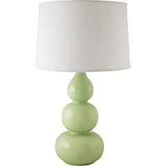 RiverCeramic Triple Gourd 28 1/2" Gloss Crisp Green Ceramic Table Lamp | Lamps Plus