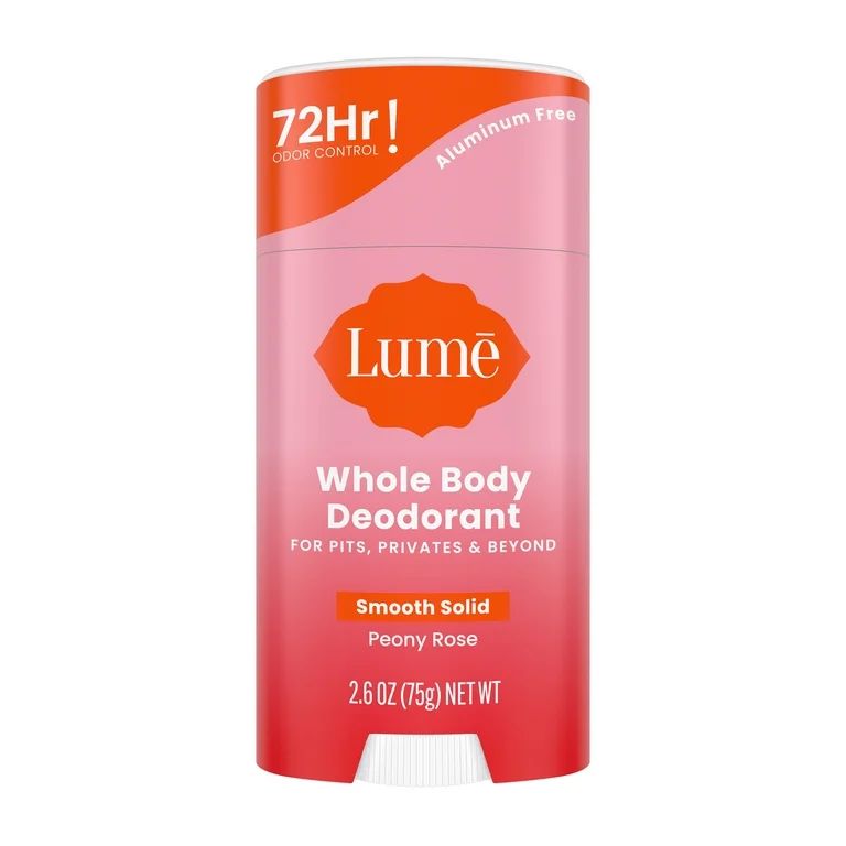 Lume Whole Body Women's Deodorant - Smooth Solid Stick - Aluminum Free - Peony Rose - 2.6oz | Walmart (US)