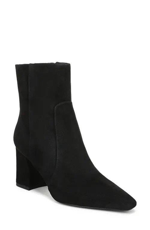 Sam Edelman Scottie Block Heel Bootie in Black Suede at Nordstrom, Size 9 | Nordstrom