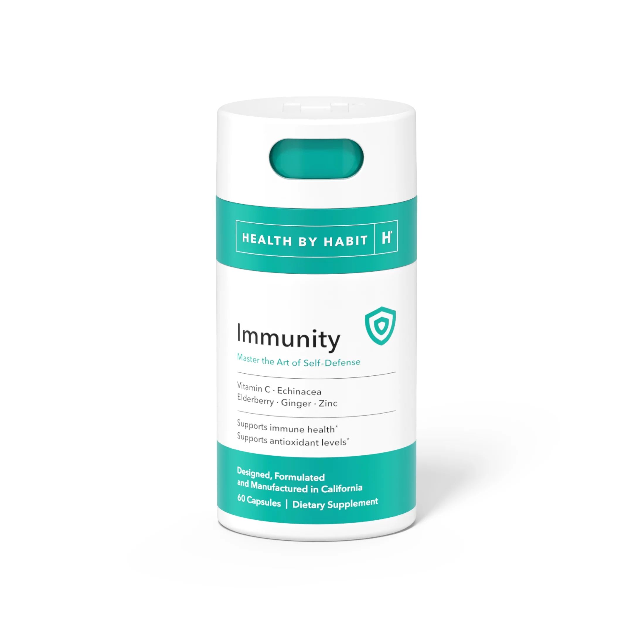 Health By Habit Immunity Supplement, Echinacea, Elderberry, Zinc, 60 Capsules | Walmart (US)