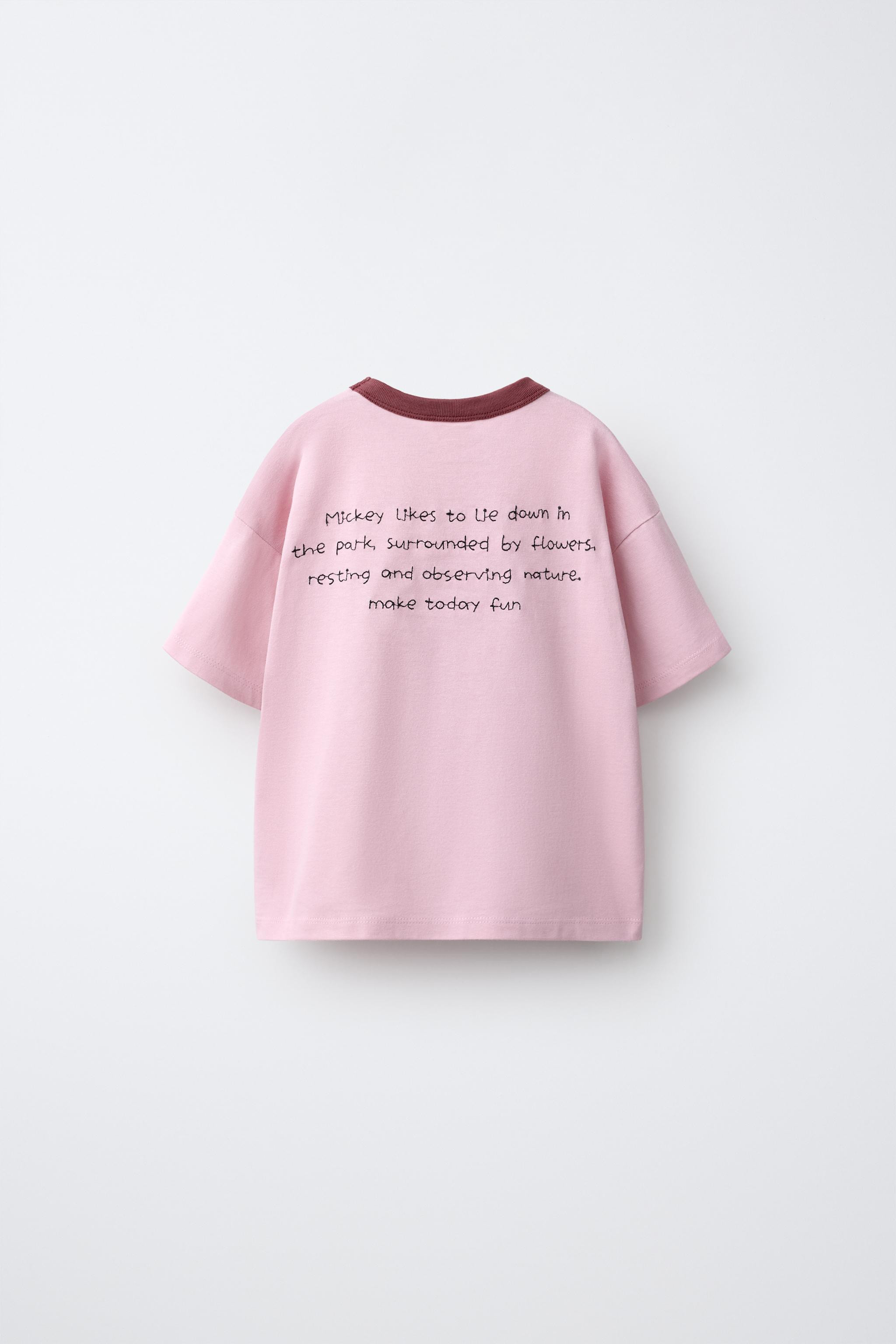 MICKEY MOUSE \u00a9 DISNEY EMBROIDERED AND PRINTED T-SHIRT | Zara US