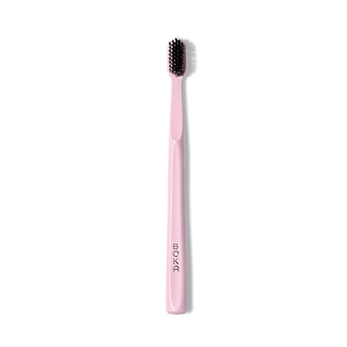 Boka Classic Manual Toothbrush with Extra Soft Activated-Charcoal, Tapered Bristles, Bioplastic Handle That Includes Travel Cap, Dentist-Approved, Great for Adults and Kids, Pink (Pack of 1) | Amazon (US)