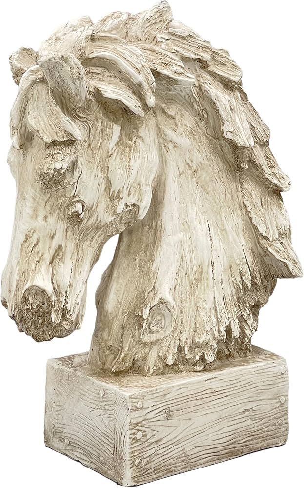 Galt International 18" Horsehead Resin Wood-Look Tabletop Sculpture Mantle Entryway Table Foyer H... | Amazon (US)