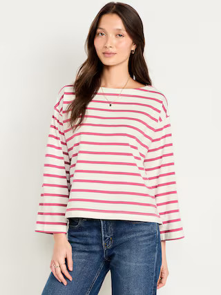 Long-Sleeve Mariner Loose T-Shirt | Old Navy (US)
