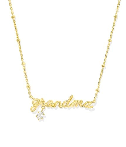 Kendra Scott, Womens, Grandma Crystal Short Pendant Necklace, Gold, One Size | Amazon (US)