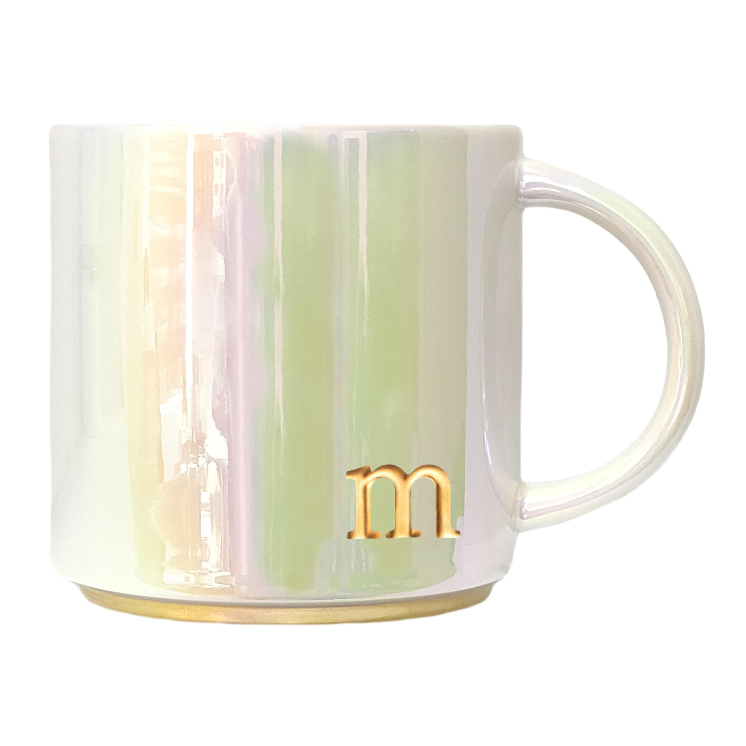 COLLECTIVE HOME - Ceramic Coffee Mug, Iridescent Finish Cups, Personalized Lowercase Embossed Let... | Amazon (US)