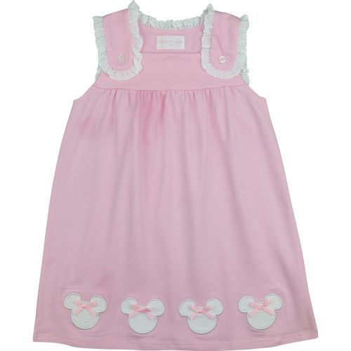 Pink Knit Applique Mouse Ears Dress | Cecil and Lou