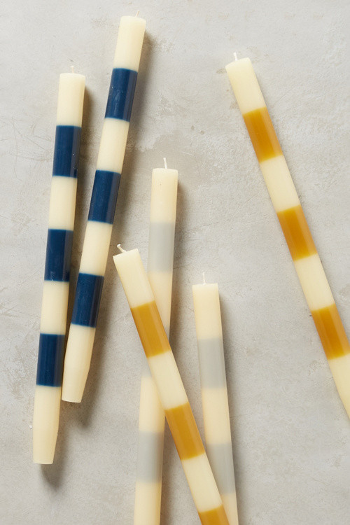 Striped Taper Candles | Anthropologie (US)