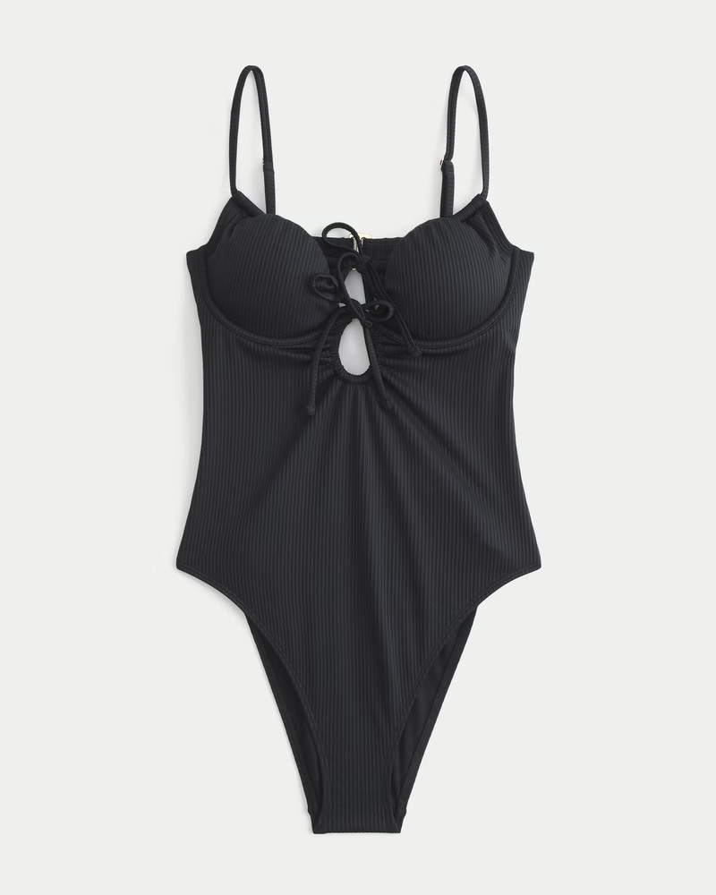 Women's Ribbed One-Piece Swimsuit from Hollister | Hollister (US)