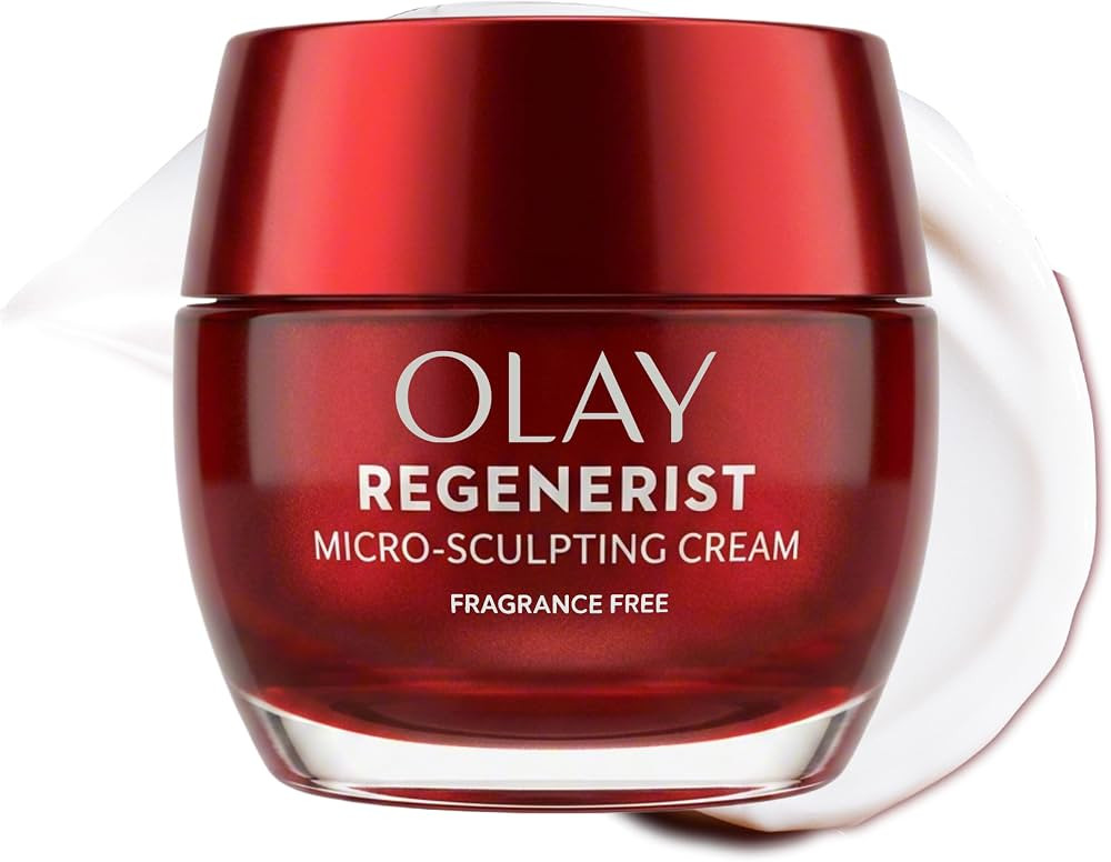 Olay Face Moisturizer, Regenerist Micro-Sculpting Cream for Women, Fragrance-Free - Anti-Aging, A... | Amazon (US)