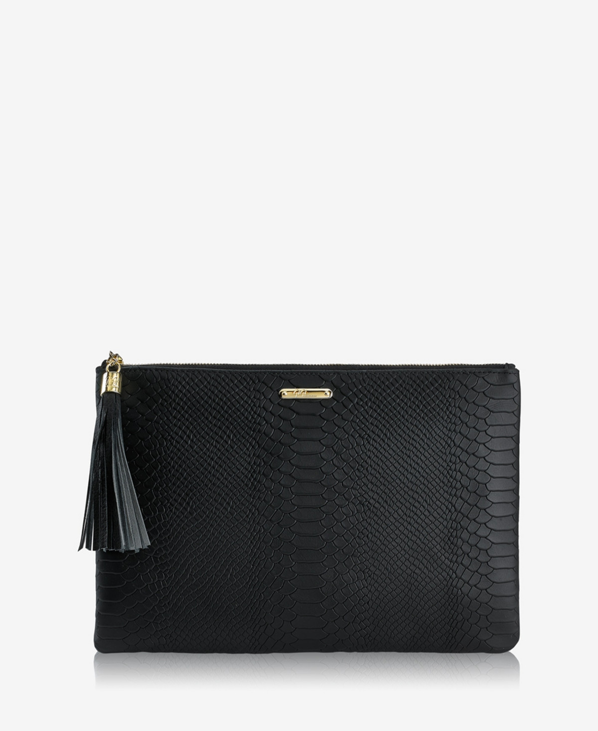 GiGi New York Uber Leather Clutch - Black | Macy's