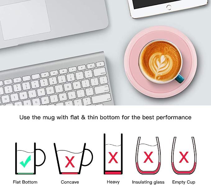 Smart Coffee Warmer, BESTINNKITS Auto On/Off Gravity-induction Mug Warmer for Office Desk Use, Ca... | Amazon (US)